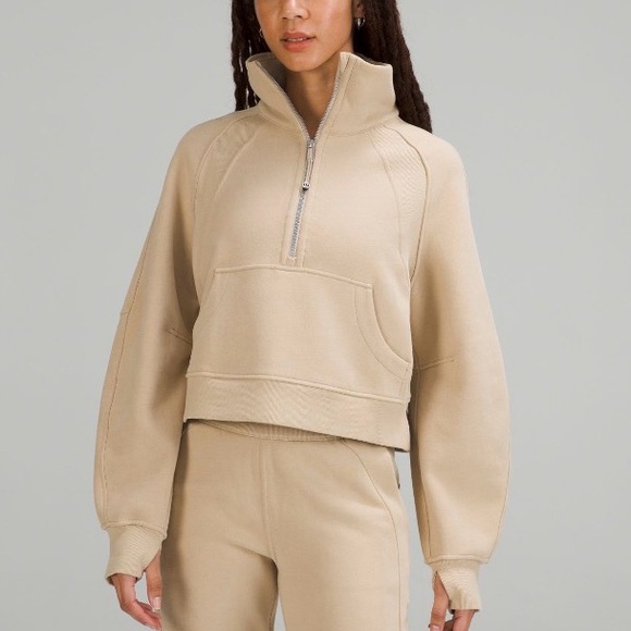 lululemon athletica Tops - Lululemon scuba quarter zip in trench size M/L